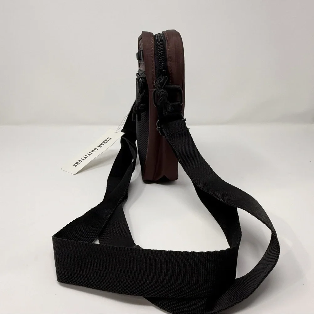 Urban Outfitters Brown Mini Crossbody Bag Nylon Utility Shoulder Pouch Travel